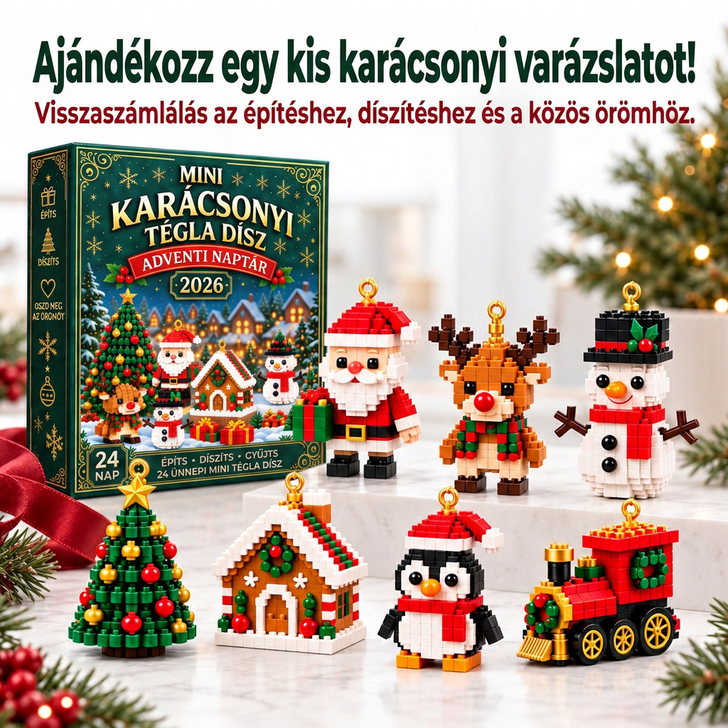 🎅🔥UTOLSÓ NAP: 50% KEDVEZMÉNY ✨ Karácsonyi visszaszámláló kockaépítő adventi naptár családok számára