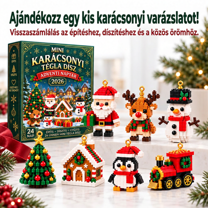 🎅🔥UTOLSÓ NAP: 50% KEDVEZMÉNY ✨ Karácsonyi visszaszámláló kockaépítő adventi naptár családok számára