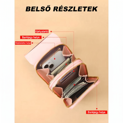 🎁 Utolsó 3 óra: 50% kedvezmény｜2026-os újdonság – minimalista, elegáns, érintőképernyő-barát crossbody telefontartó pénztárca nőknek és férfiaknak, lopás elleni védelemmel