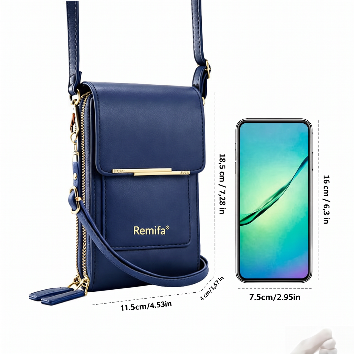 🎁 Utolsó 3 óra: 50% kedvezmény｜2026-os újdonság – minimalista, elegáns, érintőképernyő-barát crossbody telefontartó pénztárca nőknek és férfiaknak, lopás elleni védelemmel