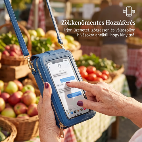🎁 Utolsó 3 óra: 50% kedvezmény｜2026-os újdonság – minimalista, elegáns, érintőképernyő-barát crossbody telefontartó pénztárca nőknek és férfiaknak, lopás elleni védelemmel