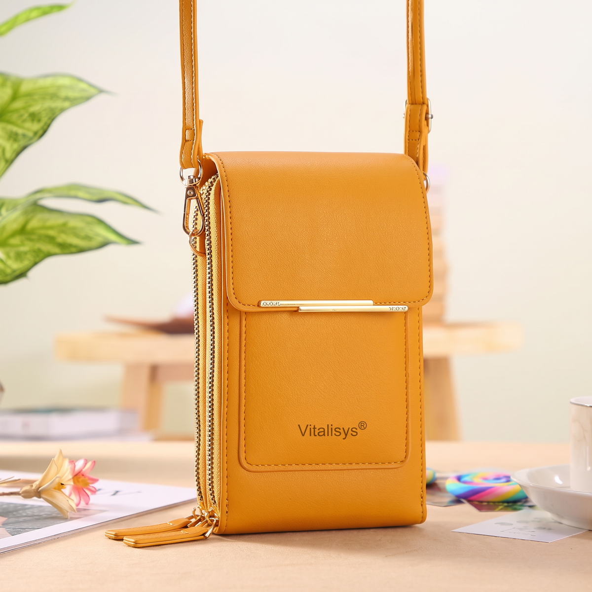 🎁 Utolsó 3 óra: 50% kedvezmény｜2026-os újdonság – minimalista, elegáns, érintőképernyő-barát crossbody telefontartó pénztárca nőknek és férfiaknak, lopás elleni védelemmel