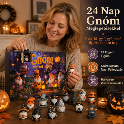 🎃 24 napos halloweeni manó meglepetés figura adventi naptár doboz