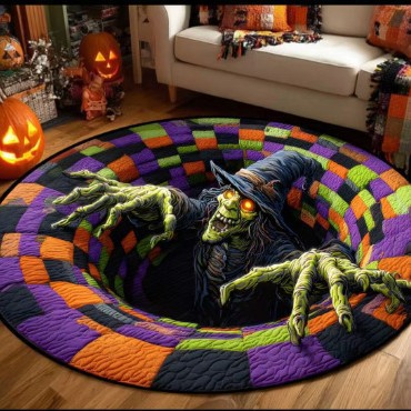 🎃🎄 3D illúziós ünnepi szőnyeg – hátborzongató halloween és karácsonyi varázslat az otthonodba