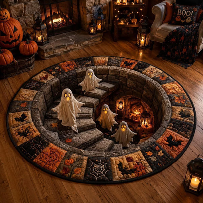 🎃🎄 3D illúziós ünnepi szőnyeg – hátborzongató halloween és karácsonyi varázslat az otthonodba