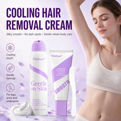 🔥🔥Vitalisys® Kíméletes szőrtelenítő krém érzékeny bőrre – hipoallergén összetétel, gyors hatású szőrtelenítés, férfiaknak és nőknek egyaránt alkalmas, intim területek környékének szőrtelenítésére is kiváló