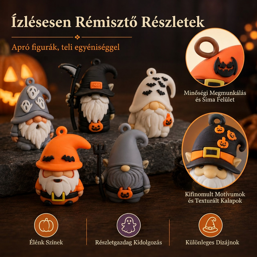 🎃 24 napos halloweeni manó meglepetés figura adventi naptár doboz
