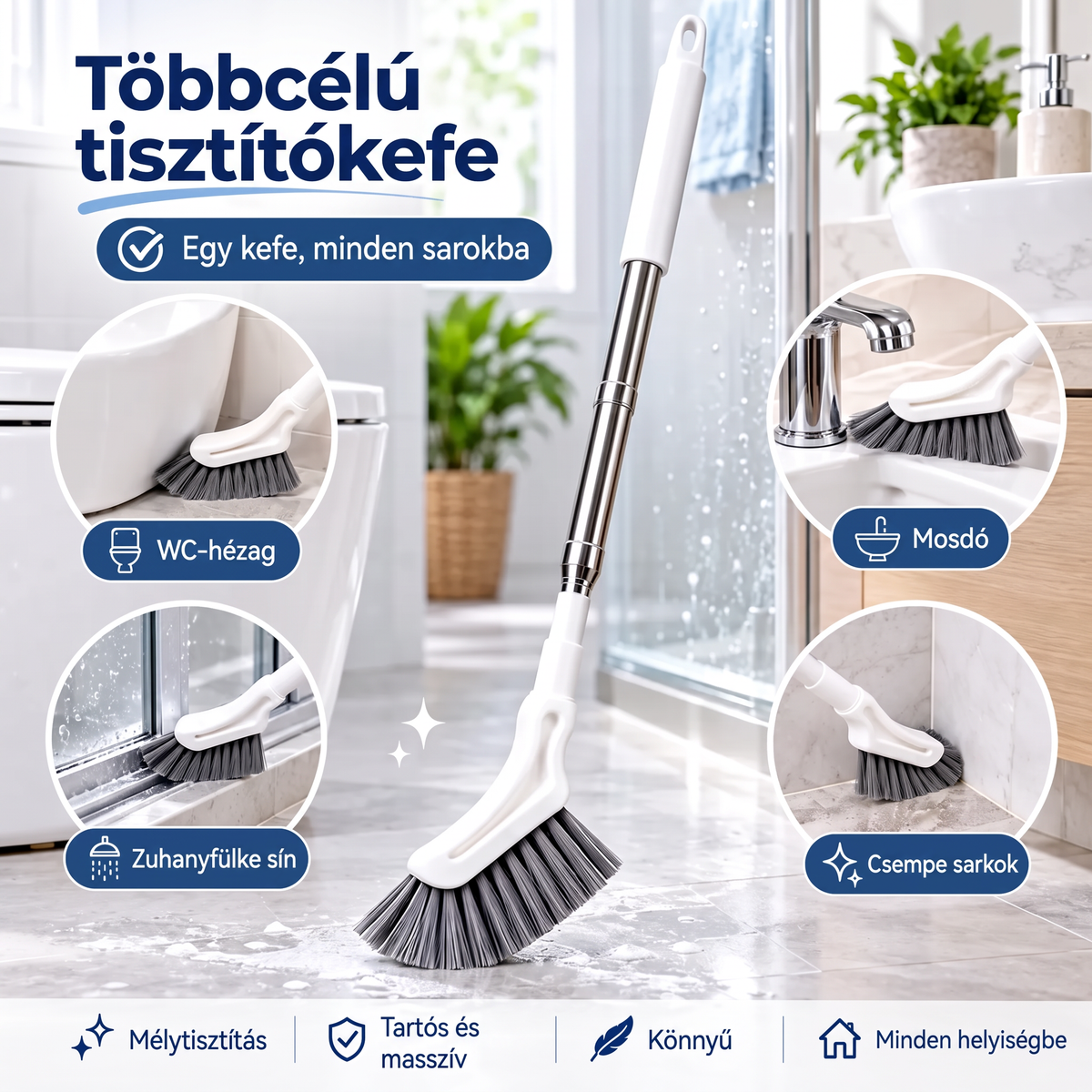 Kihúzható réstisztító kefe