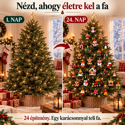 🎅🔥UTOLSÓ NAP: 50% KEDVEZMÉNY ✨ Karácsonyi visszaszámláló kockaépítő adventi naptár családok számára