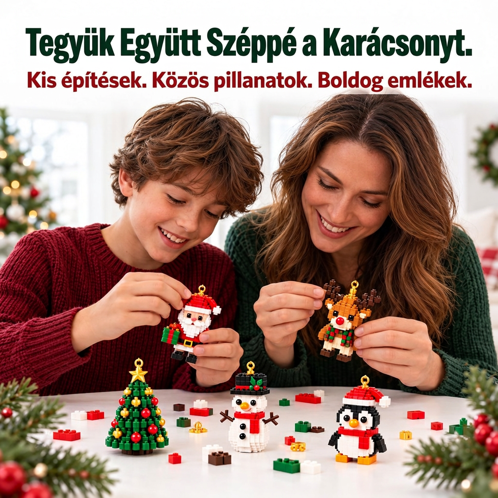 🎅🔥UTOLSÓ NAP: 50% KEDVEZMÉNY ✨ Karácsonyi visszaszámláló kockaépítő adventi naptár családok számára