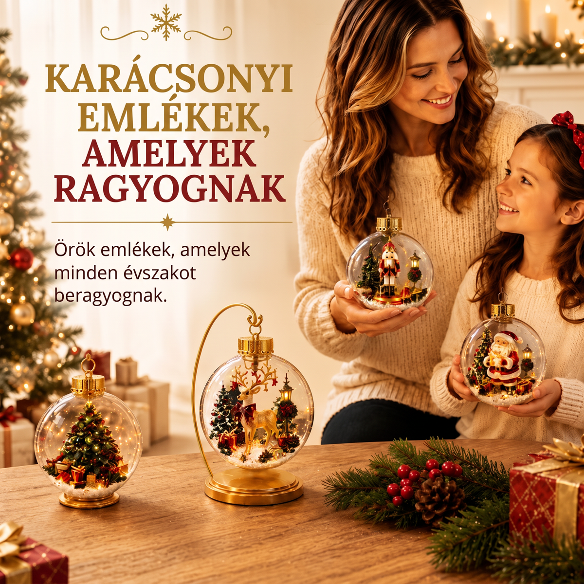 🔥🔥 Világító karácsonyi dioráma dekoráció – varázslatos ünnepi jelenet, amely melegséget és örömöt hoz otthonodba 🎁🌲