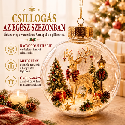 🔥🔥 Világító karácsonyi dioráma dekoráció – varázslatos ünnepi jelenet, amely melegséget és örömöt hoz otthonodba 🎁🌲