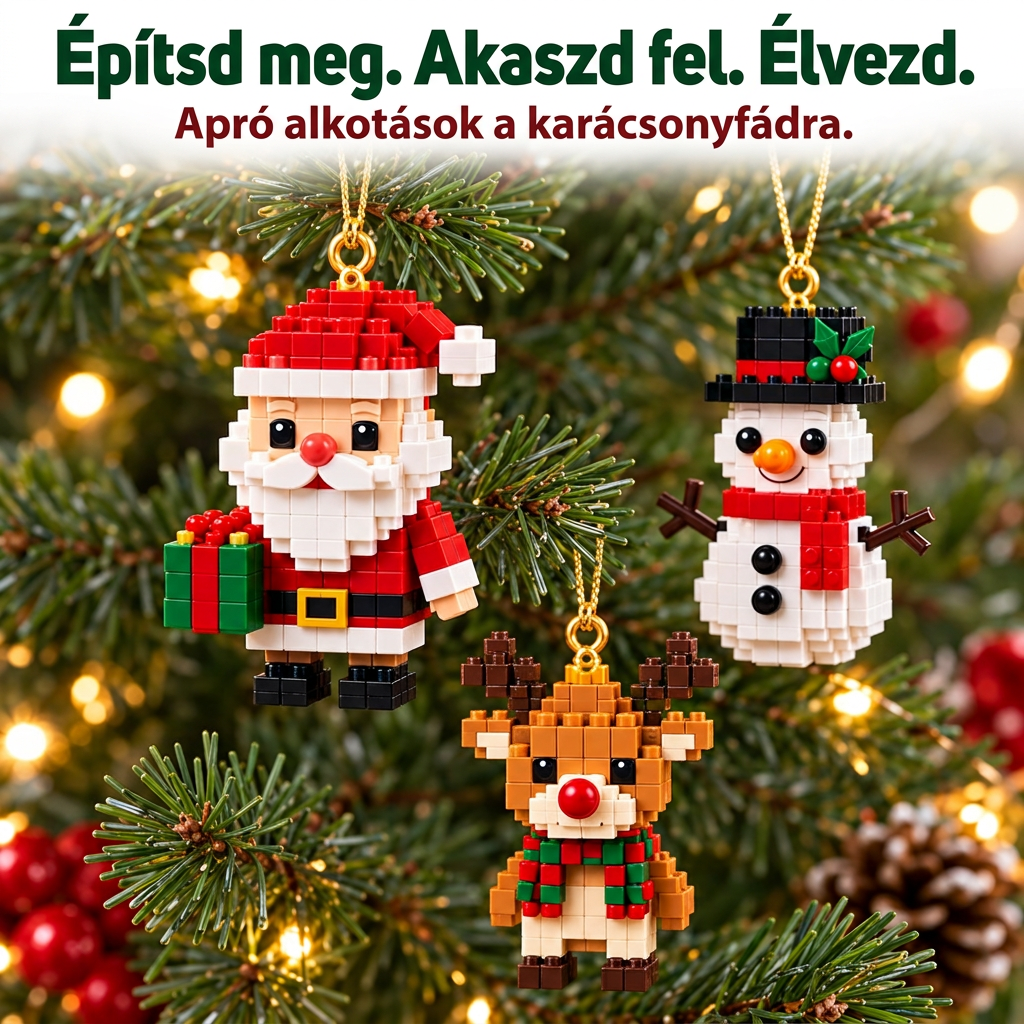 🎅🔥UTOLSÓ NAP: 50% KEDVEZMÉNY ✨ Karácsonyi visszaszámláló kockaépítő adventi naptár családok számára