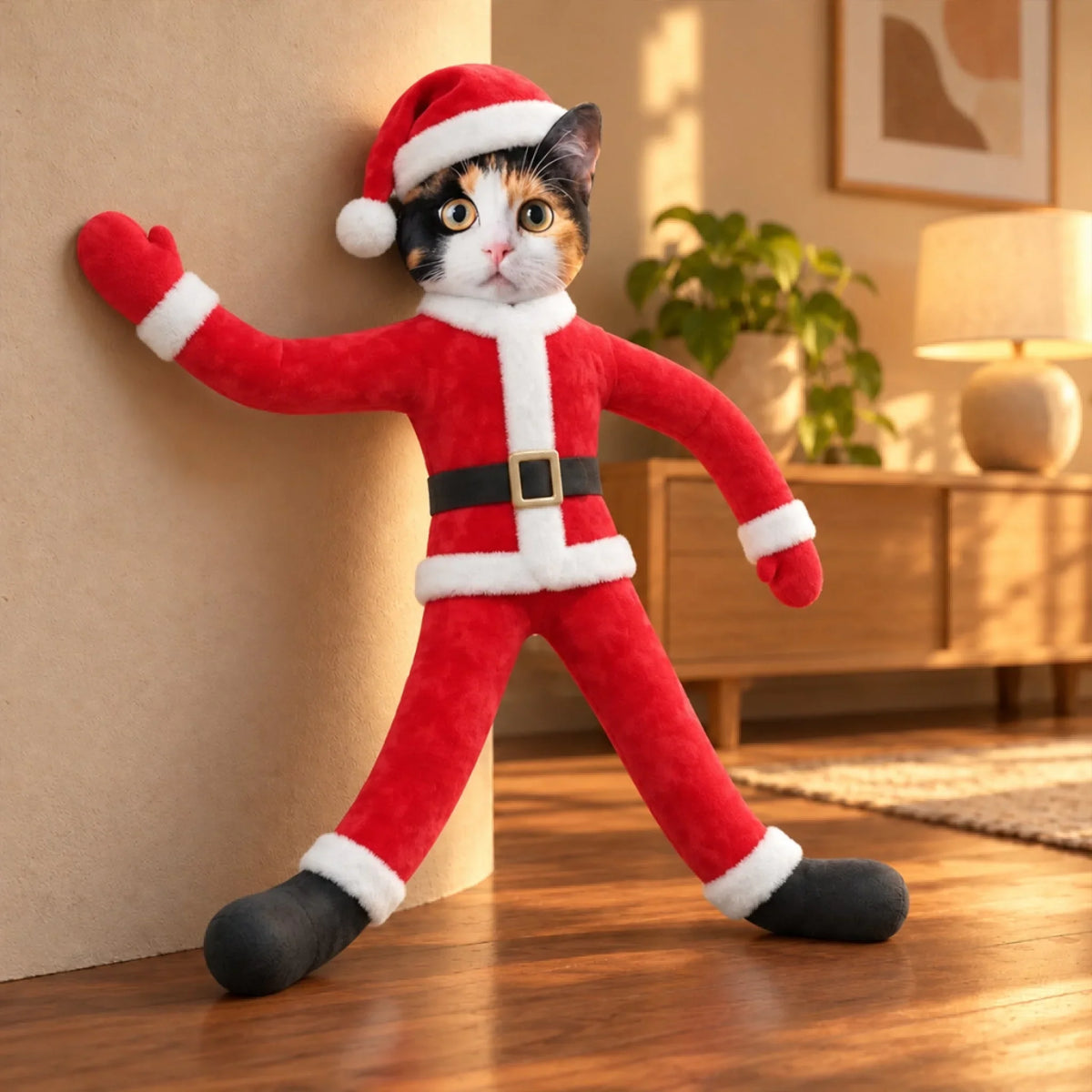 Custom Funny Pet Photo Christmas Plush Doll Gifts For Pet Lovers • My Merry Pup - Personalized Poseable Plush Doll