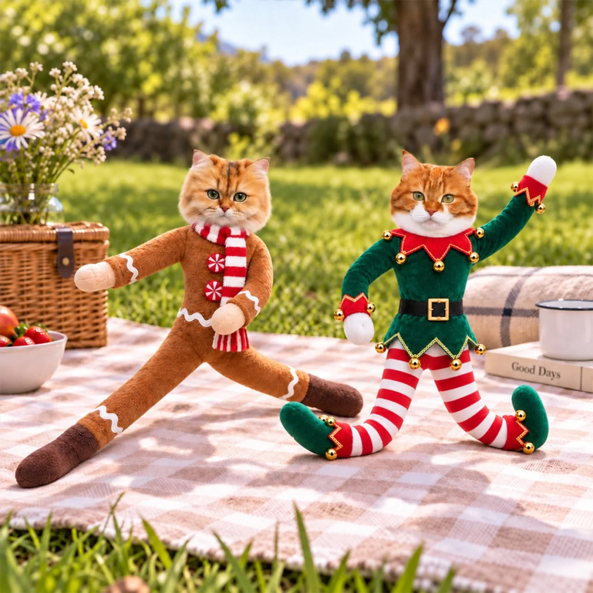 Custom Funny Pet Photo Christmas Plush Doll Gifts For Pet Lovers • My Merry Pup - Personalized Poseable Plush Doll