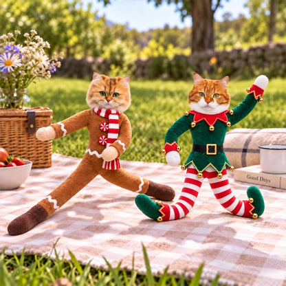 Custom Funny Pet Photo Christmas Plush Doll Gifts For Pet Lovers • My Merry Pup - Personalized Poseable Plush Doll