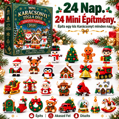 🎅🔥UTOLSÓ NAP: 50% KEDVEZMÉNY ✨ Karácsonyi visszaszámláló kockaépítő adventi naptár családok számára