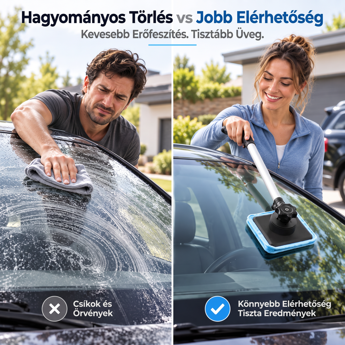 🔥 Már csak 3 óráig: 50% kedvezmény – Kétoldalas mágneses szélvédőtisztító készlet a csíkmentes üvegért